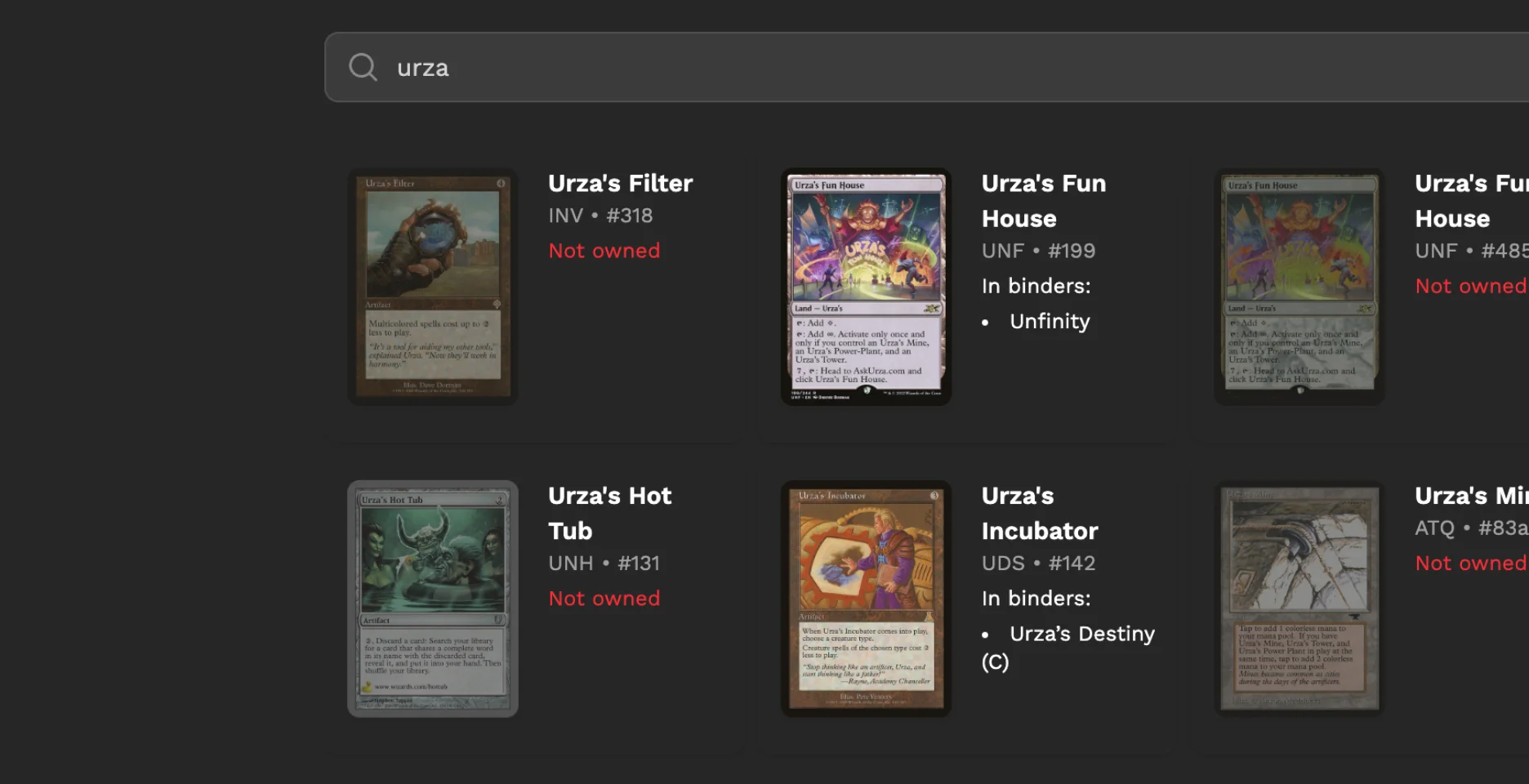 Search Your Collection