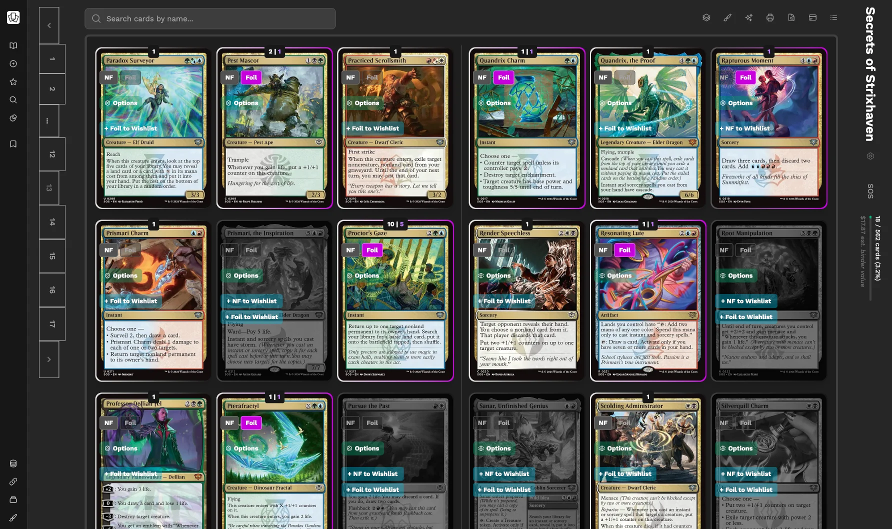 Set Binder - Magic: The Gathering Binder Collection Assistant